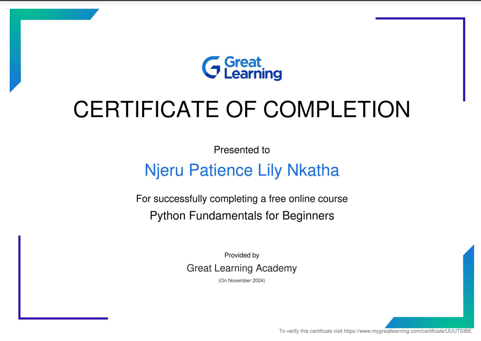 Python Programming Certification